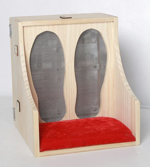 Wooden Foot Moxibustion Box Portable Sole Warming Device with Moxa Sticks for Home Relaxation 27.5x28.5x32cm quality and texture