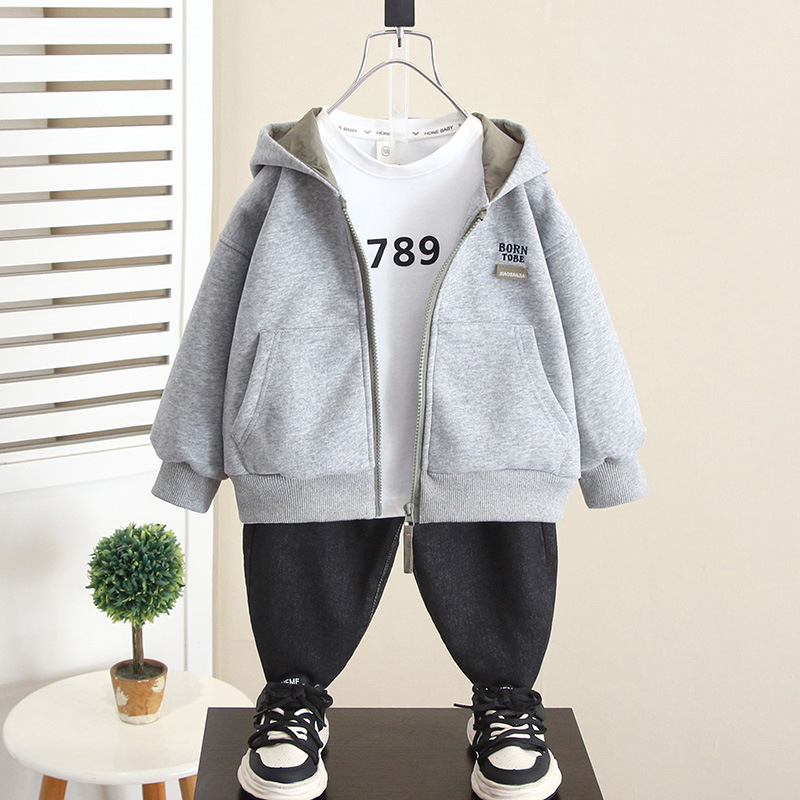 6273 Chaqueta de otoño para niños 2025 Nuevo estilo para niños Chaqueta de suéter de estilo occidental de otoño Cárdigan Primavera y otoño Top para niños