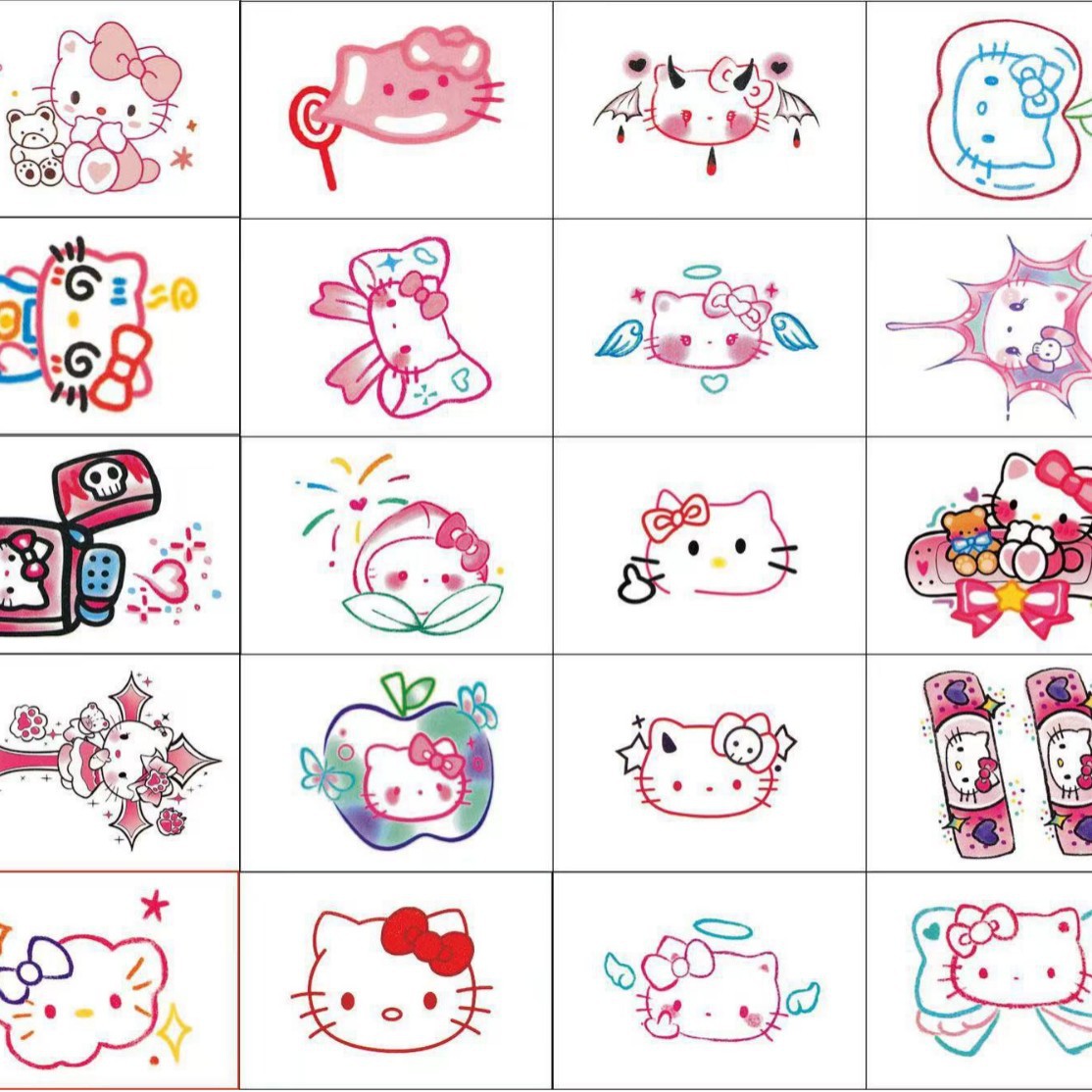 爆発的なドーパミンkitty猫のタトゥーはかわいいアニメ防水持続的な腕のシールins風に洗える