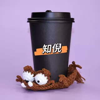 新款手工钩织解压杯垫小乌龟杯垫钩织毛线编织可爱白鹅小黄鸭杯垫