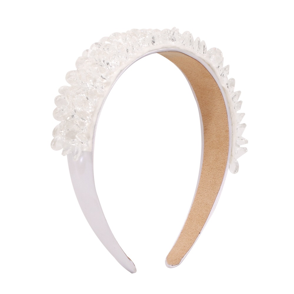 Wholesale Crystal Broad-brimmed Solid Color Headband Nihaojewelry display picture 2
