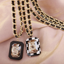 长款项链女日韩小香风新款网红大牌5字挂链秋冬百搭毛衣装链批发