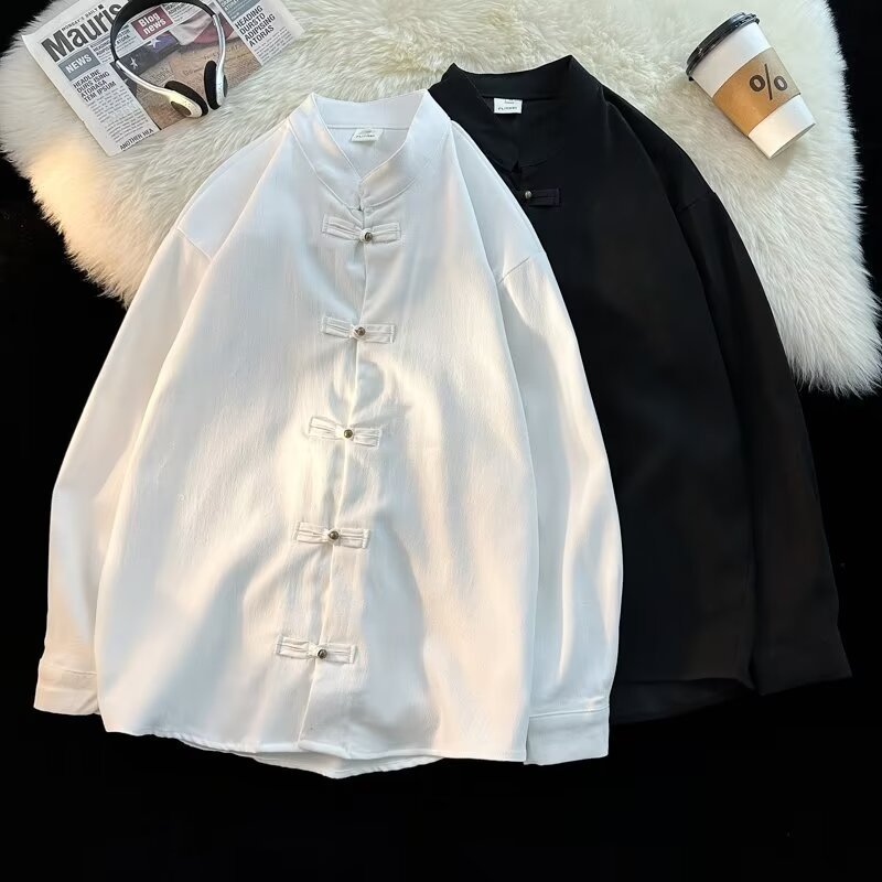 Shirt, retro jacket, Chinese style