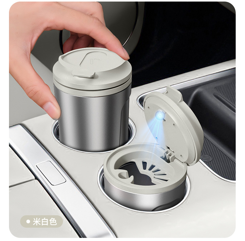 2025 New Car Ashtray Anti-Fly Ash Automatic Smoke Extinguishing Coffee Cup Ashtray Classy and Classy
