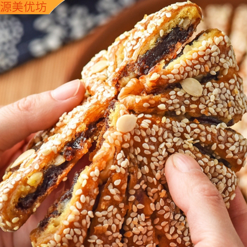 馬蹄ケーキ、江陰名物くるみ餡ケーキ、手作りの伝統的な昔ながらの月餅、朝食のペストリー、ビスケット、スナック|undefined