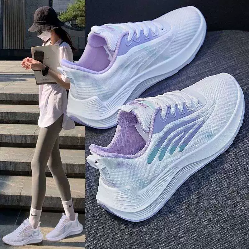 Женские кроссовки 2025 новые популярные женские туфли весна-осень универсальные повседневные туфли нескользящие на толстой подошве "dad shoes"