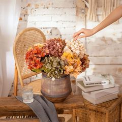 仿真花裝飾品干燒花繡球廠家假花綠植物批發婚慶INS風跨境MW24833