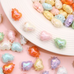 Magic Girl Fantasy Color Cream Heart Cross Star Love Bead DIY Handmade Decorative Phone Chain Accessory