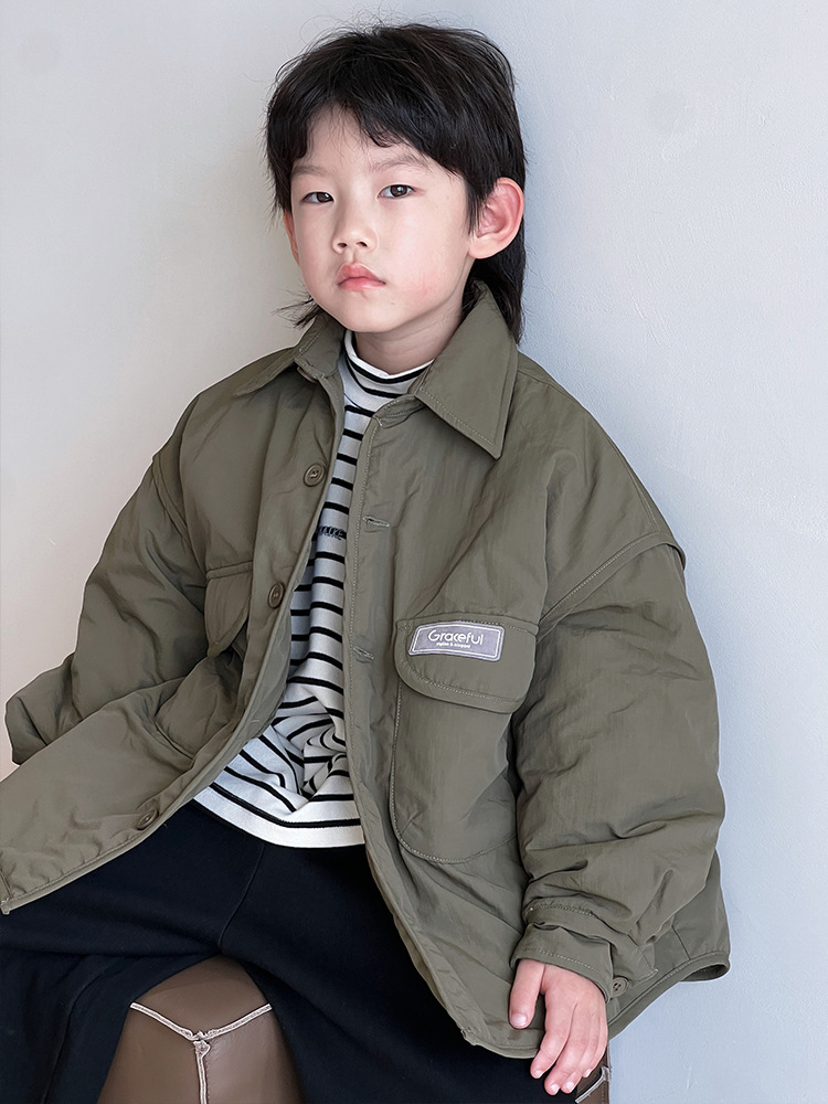 Ropa de niños, ropa de algodón para niños gruesa, invierno 2024 nuevos productos coreanos, chaqueta de invierno al por mayor