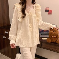 甜美风睡衣女款春秋冬季长袖云朵棉2025新款女士宽松高级感家居服
