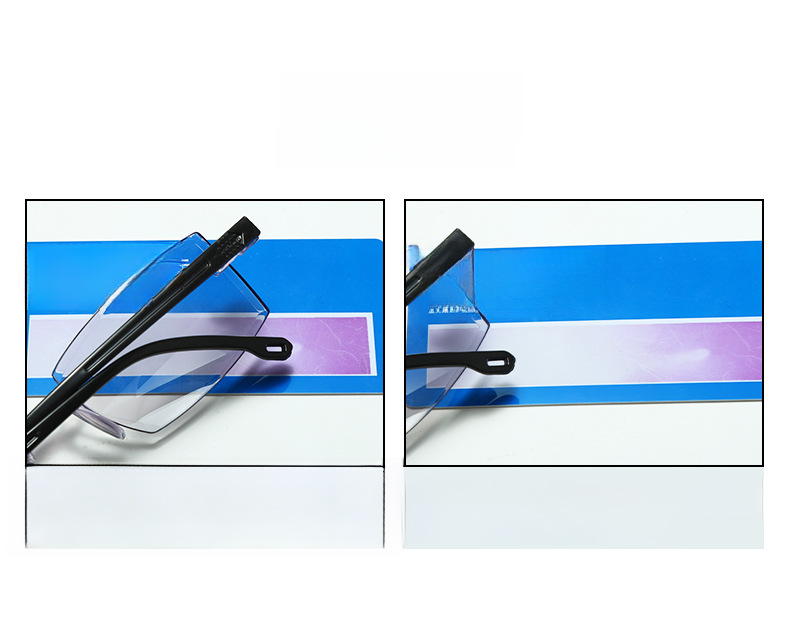 Nové diamantové antimodré brýle s dvojitým světlem presbyopické brýle Bezrámové integrované brýle pro presbyopii s vysokým rozlišením pro dvojí použití na dálku a na blízko_voghion.com