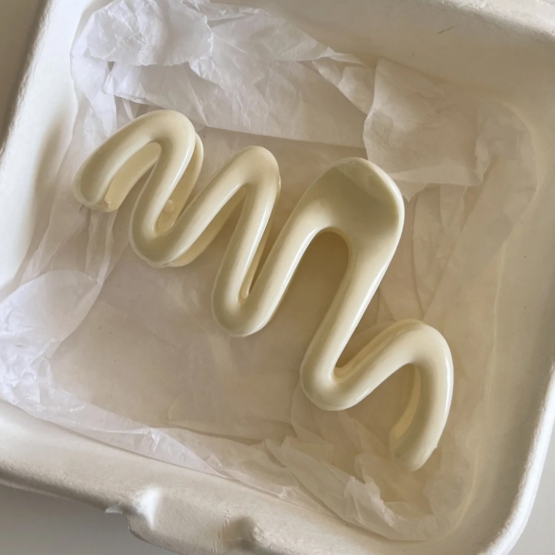 Cream white waves
