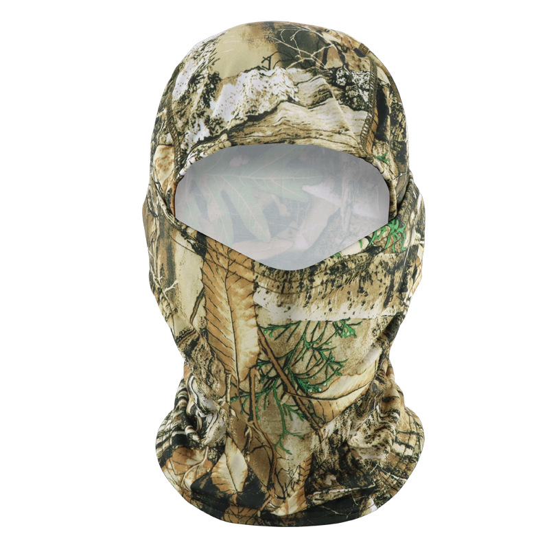 Verano camuflaje de seda de hielo todo en uno capucha de ciclismo al aire libre máscara de pesca protector solar