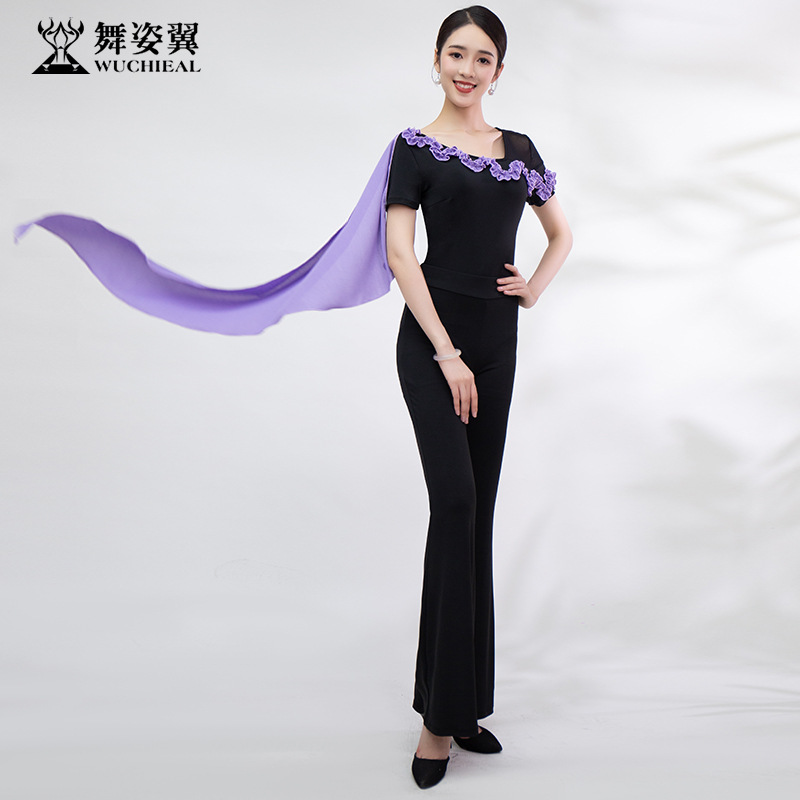 Dance Wing Body Shaping Bodysuit Etiquette Suit 2025 New Training Catwalk Belly Dance Practice Suit Dance Xt1305