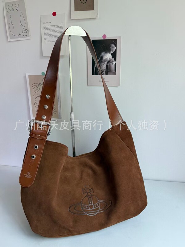 2025新款西太后托特包土星麂皮托特包hobo流浪包帆布大容量单肩|undefined
