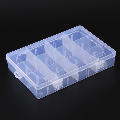 24 grids to 12 grids transparent plastic box hardware accessories heat shrinkable tube terminals jewelry toy packaging storage box