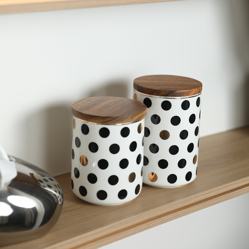 Tarro sellado de cerámica simple y moderno, tarro de dulces, tarro de almacenamiento bonito y creativo, tarro para aperitivos de frutas secas, decoración suave