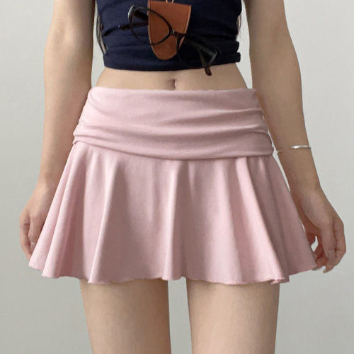 American style sports pure desire skirt women's summer thin slimming spicy girl anti-flash loose A word versatile half skirt 