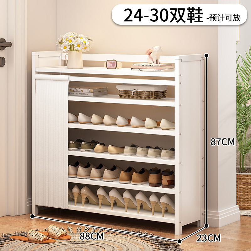 Estante de almacenamiento de almacenamiento para sala de estar doméstica sin instalación de porta de entrada del gabinete de zapatos multicapa estante de almacenamiento de suelo simple