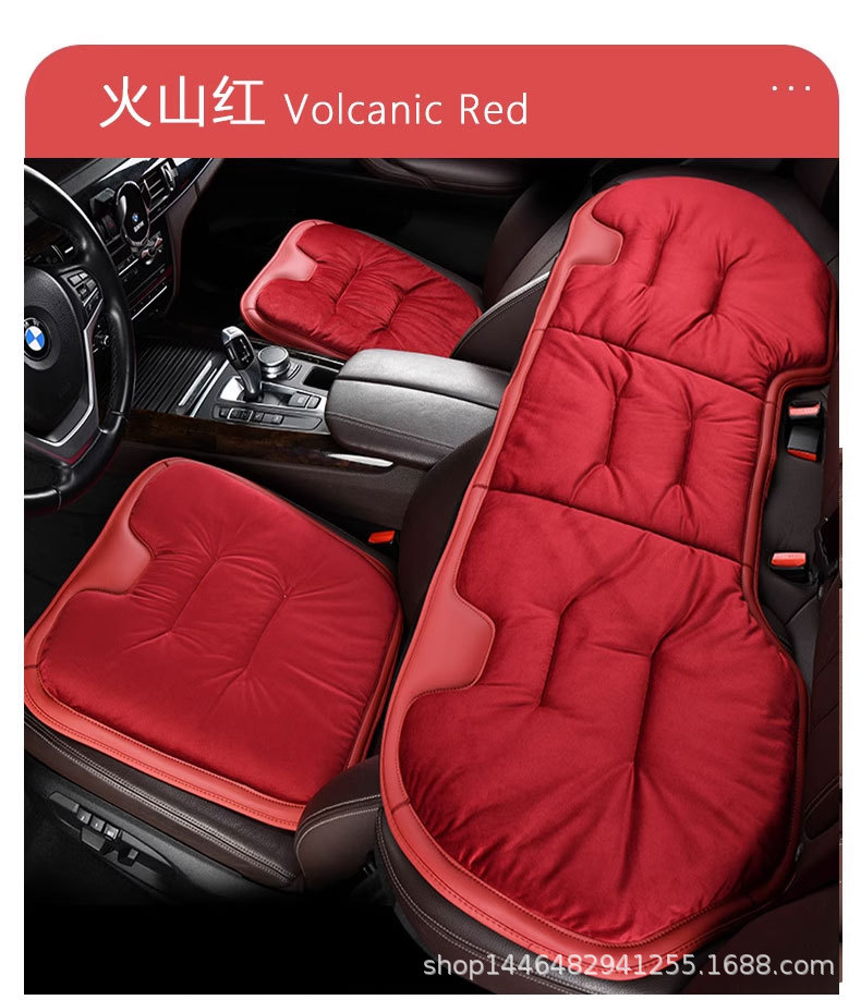 Car Winter Seat Cushion Universal Warm Anti-Slip Single-Piece Seat Cushion Car Rear Thickened Plush Flannel Seat Cover