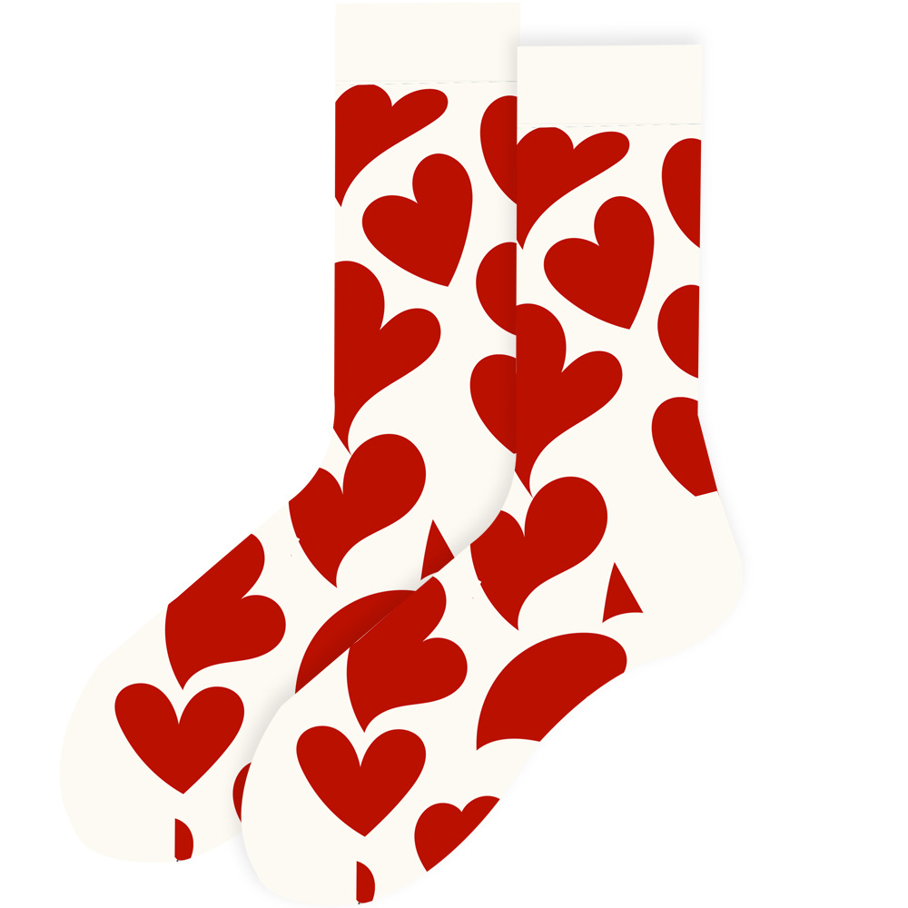 Daily Occasion 20 Pairs Cute Sweet Women's Heart Shape Polyester Cotton Polyester Crew Socks