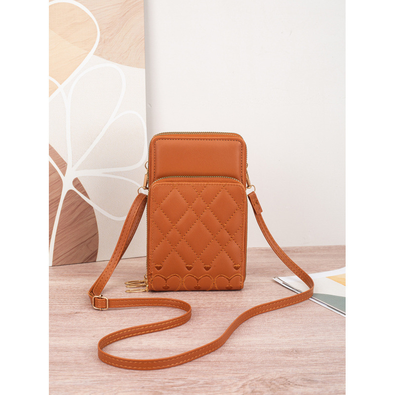 2025 nuevo bolso de teléfono móvil lindo moda multifuncional un hombro mochila tres cremallera bordado mariposa impresión bolso de mujer