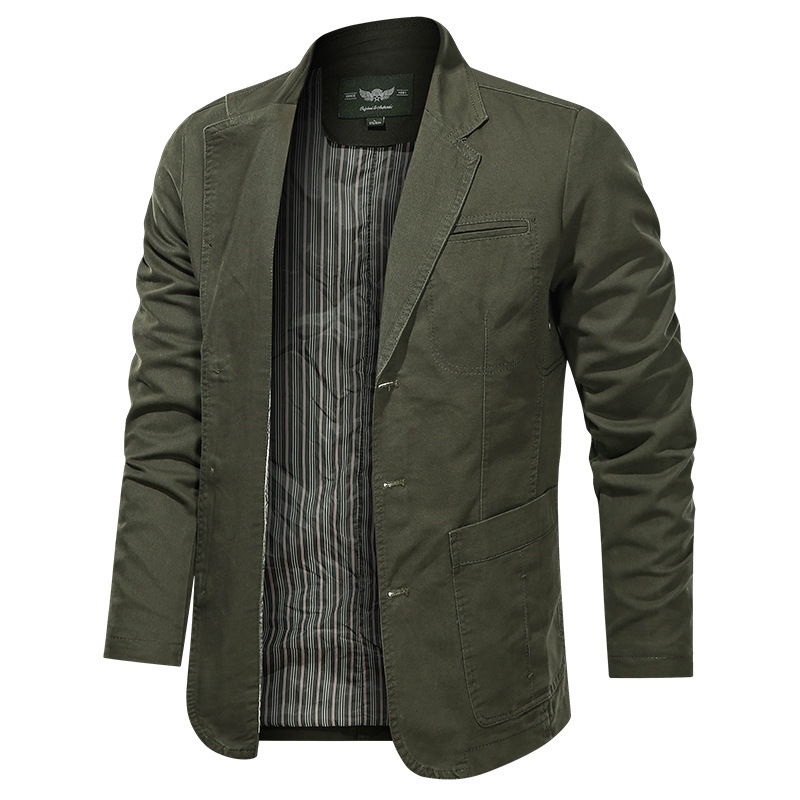 2022 primavera nuevo retro traje de color sólido de los hombres de negocios juventud suelta traje versátil chaqueta casual chaqueta