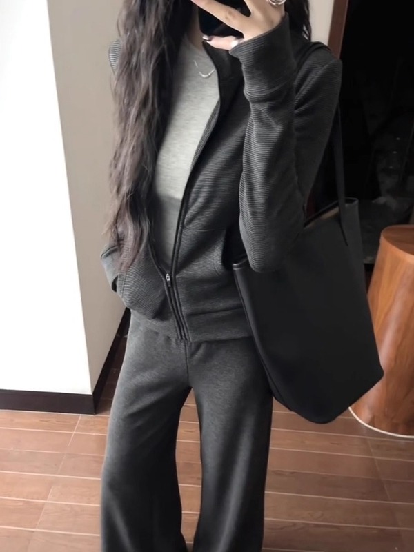 修身秋季套装女款早秋韩系穿搭卫衣内搭秋装搭配一整套辣妹小个子|undefined