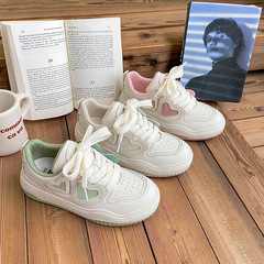 Original Cream Bread Shoes for Women, 2023 Summer New Chic, Minority Design, White Sneakers