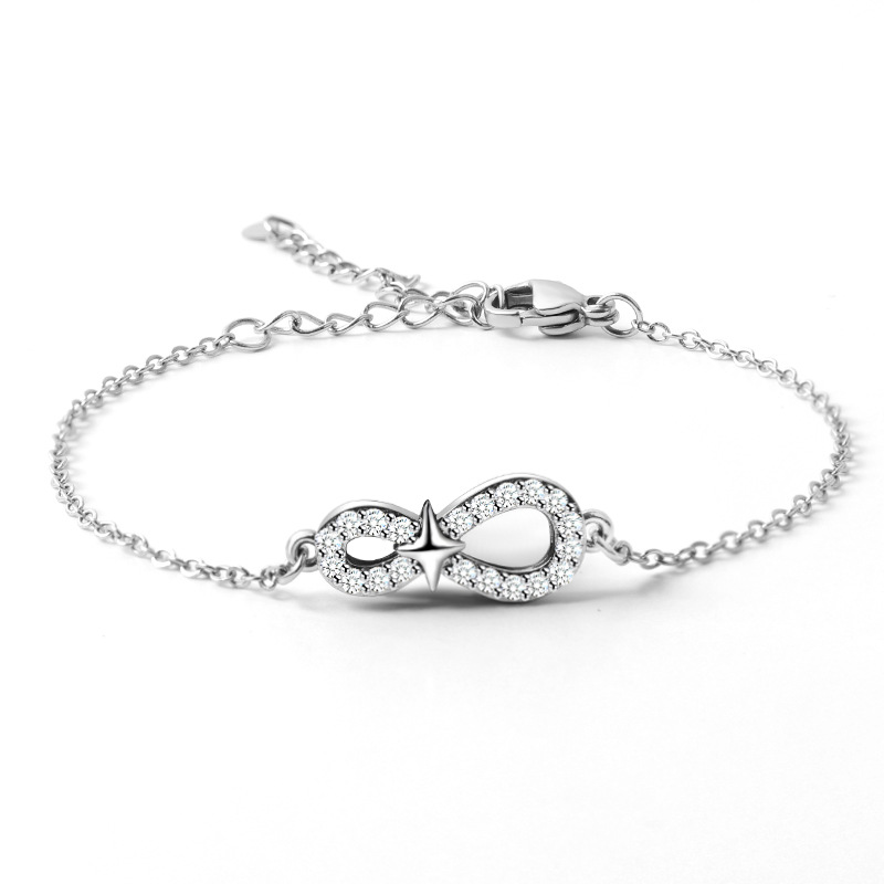 Plahvatuslik moodne sädelevate tähtedega teemantidega naiste käevõru niši disaini ja värske metsastiilis aksessuaaridega, esimene_voghion.com