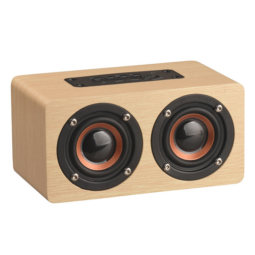 W5 Bluetooth Speaker, Wooden Home Gift Logo Creative Wireless Computer Outdoor Speaker Manufacturer