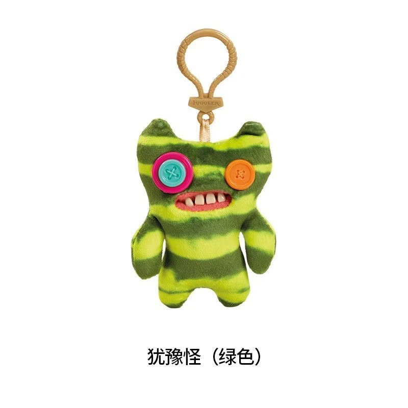 Colgante de llaves de dientes grandes genuinos, muñecas de monstruos de dientes, monstruos de dientes, monstruos feos y lindos, soporte de peluche extraño para una generación.