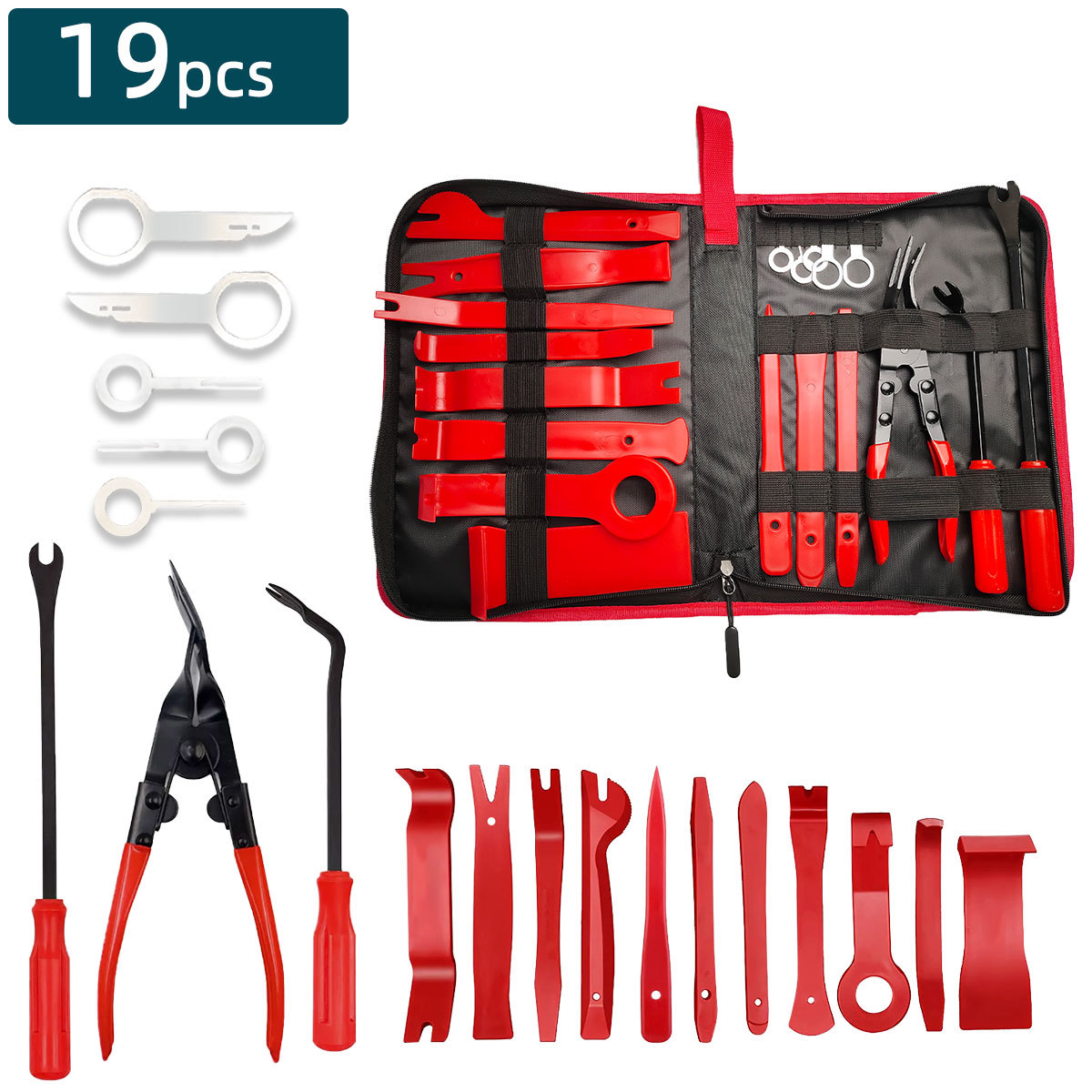 Kit de herramientas de desmontaje de paneles de automóviles Herramientas de instalación de desmontaje de sonido Herramientas de reparación de reparación de puertas