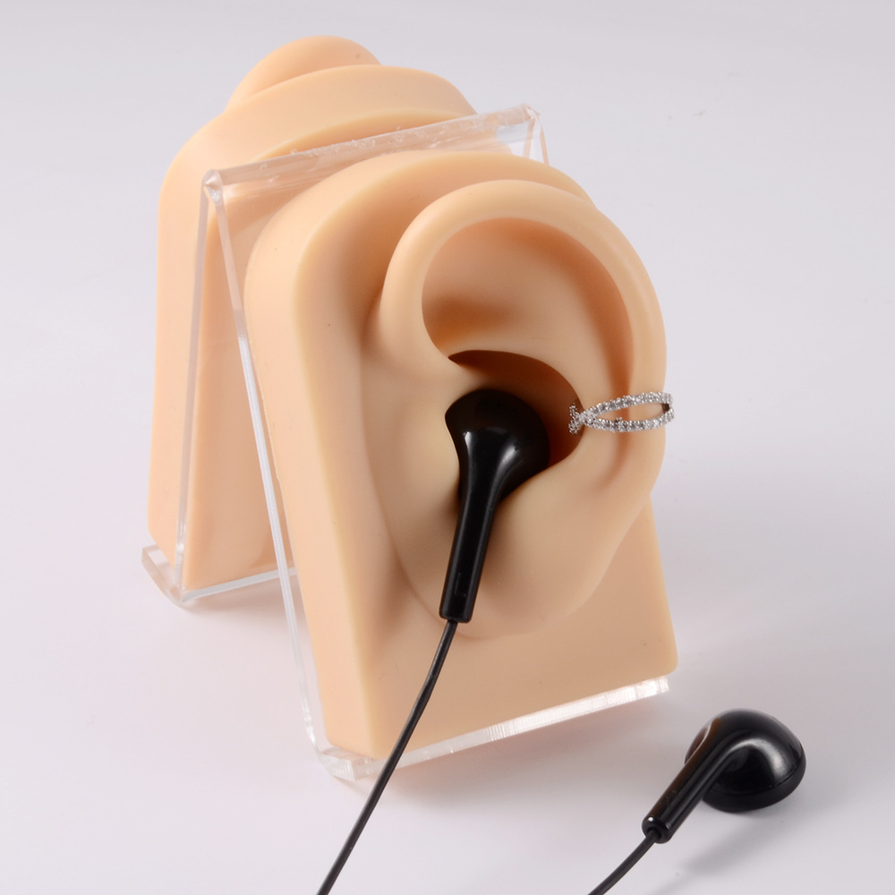 Fashion Rectangle Arylic Silica Gel Simulation Ear Model display picture 2