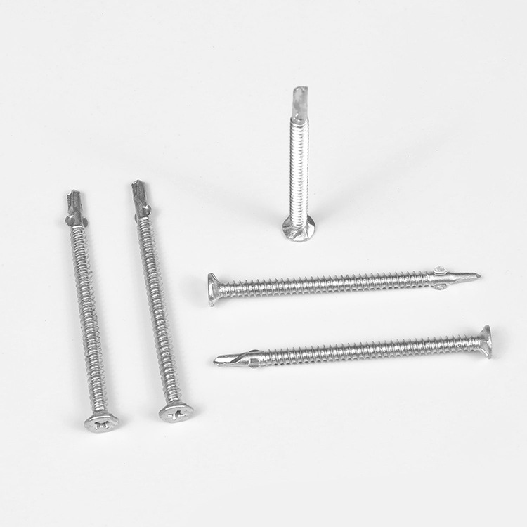 Cabeza plana en relieve clip de oreja taladro tornillo de cola autorroscante tornillo de perforación especificaciones completas en stock image 4
