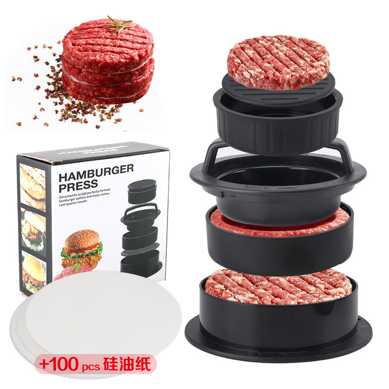 跨境圆形塑料手动汉堡压食品级厨房工具小摊牛排肉饼压汉堡烘焙|undefined
