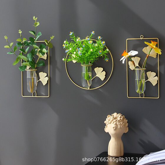 Wall Decorations Living Room Hydroponic Vase Wall Hanging Room Bedroom Layout Restaurant Creative Wall Wall Small Pendant