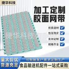 胶面网带食品输送防滑塑料输送带配件平板直行模块输送平板网带链