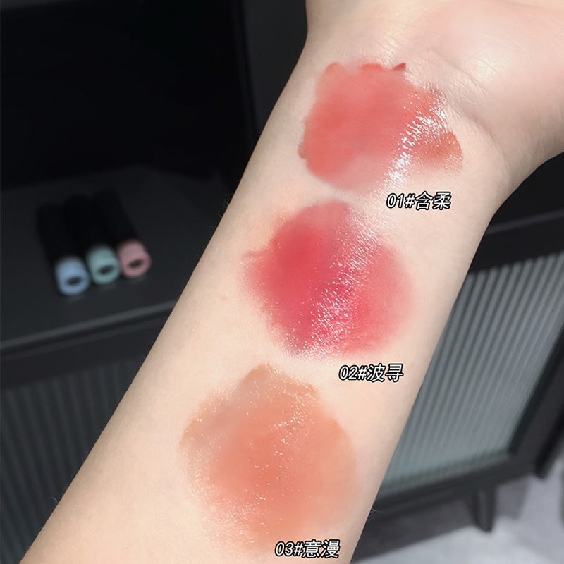 Gege bear lips and cheeks multipropósito varilla humectante brillante no pegajoso maquillaje tierno lápiz labial de mujer blush maquillaje de doble propósito