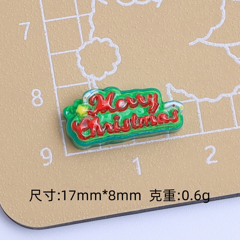 迷你圣诞节雪人卡通diy饰品配件奶油胶树脂小配件发夹美甲材料包|undefined