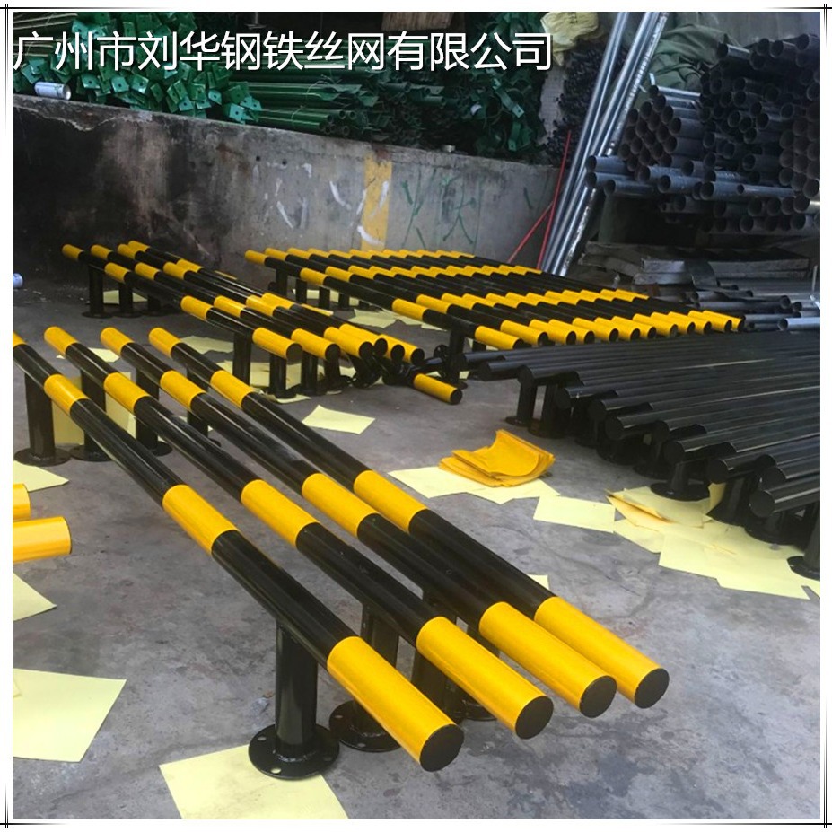 工厂销售加油站挡车器 黑黄钢管警示柱 商场地下车库车位挡车器