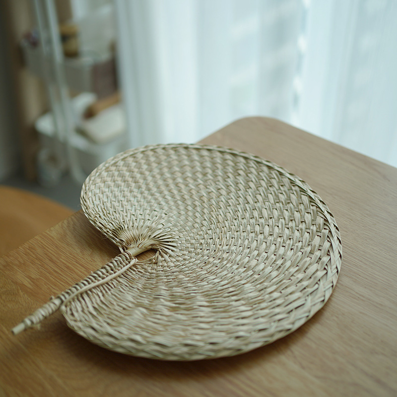 おはようございますストア | 夏の小物日本式纳凉蒲扇手作り编みちまきの叶扇子夏レトロ手振り扇|undefined