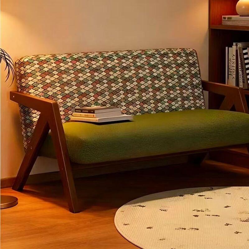 Sofa Living Room Richard Nordic Solid Wood Single Sofa Chair Hotel Retro Sofa Chair B&B Living Room Sofa