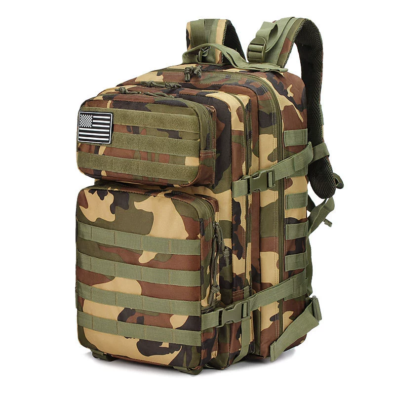 Камуфляжный универсальный вместительный рюкзак для скалолазания с воздухопроницаемой системой для путешествий