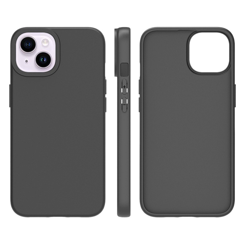 Funda para teléfono Apple 17, mate, adecuada para iPhone 16pm, material de silicona negra, fabricante de cubiertas protectoras, disipación de calor 15