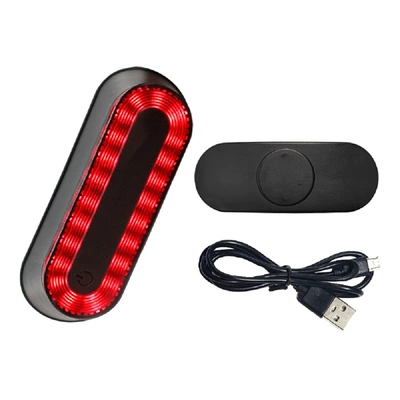 Motorcycle Helmet Warning Light Helmet Light Bicycle Night Running Tail Light Riding Flash Rechargeable Magnetic LED Light (Motosiklet dəbilqələri) - black-power-button