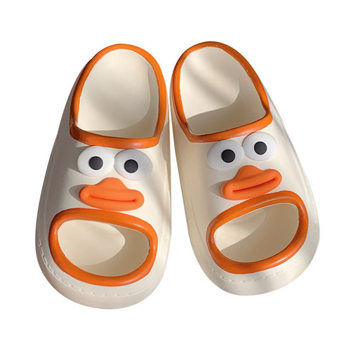 Creative thick-soled eva Internet celebrity one-word slippers for women, fun and funny outdoor wear home beach shoes in summer