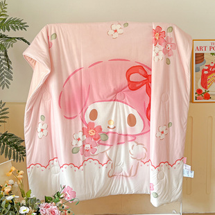 W1Tr Sanrio Melody Children's Cooling Quilt Class a Ice Silk Air Conditioning Quilt 1.5m Single Kindergarten Summer Cooling Quilt