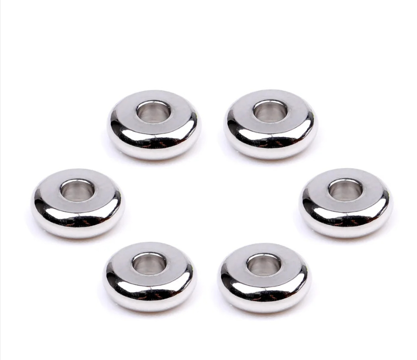 100 PCS/Package 304 Stainless Steel Solid Color Polished Spacer Bars display picture 5