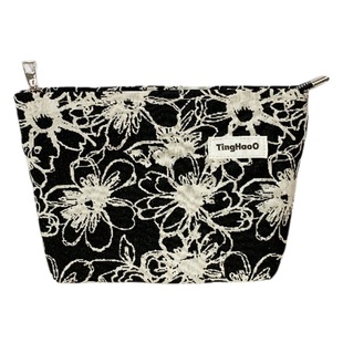 Original Guofeng Art Niche Fabric Makeup Women's Bag Skin Care Storage Bag Wash Bag Large Capacity Clutch Bag for Women